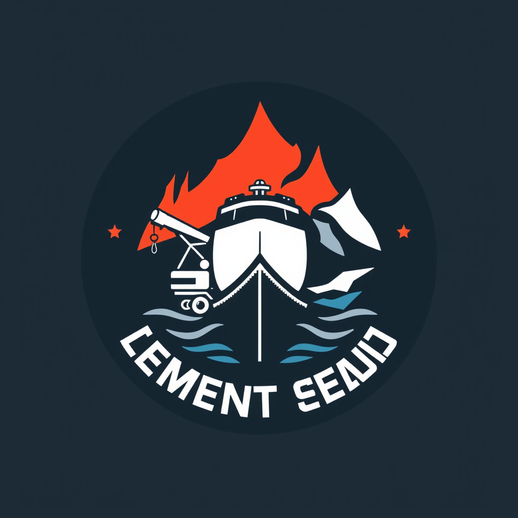 AI Design for Design a logo for cement dealership ship bussiness using hermetic laws 