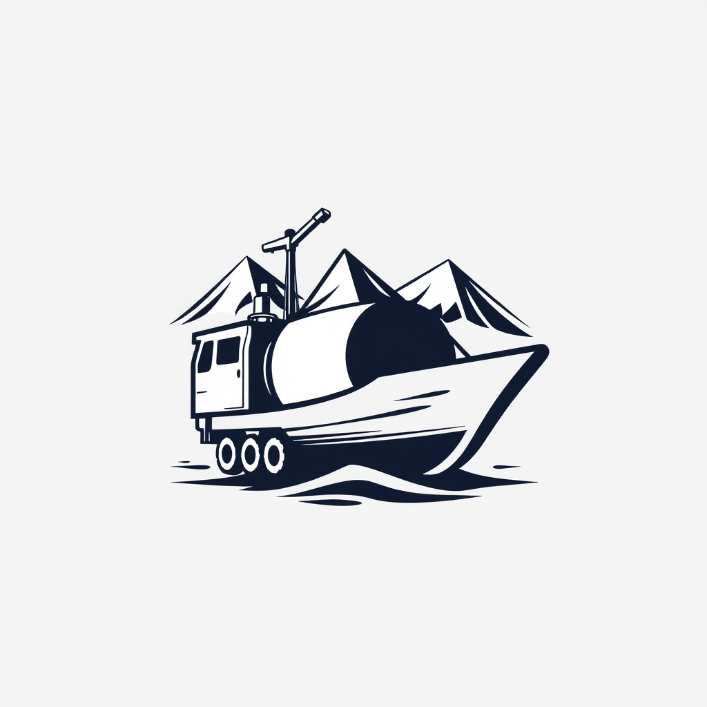 AI Design for Design a logo for cement dealership ship bussiness using hermetic laws 