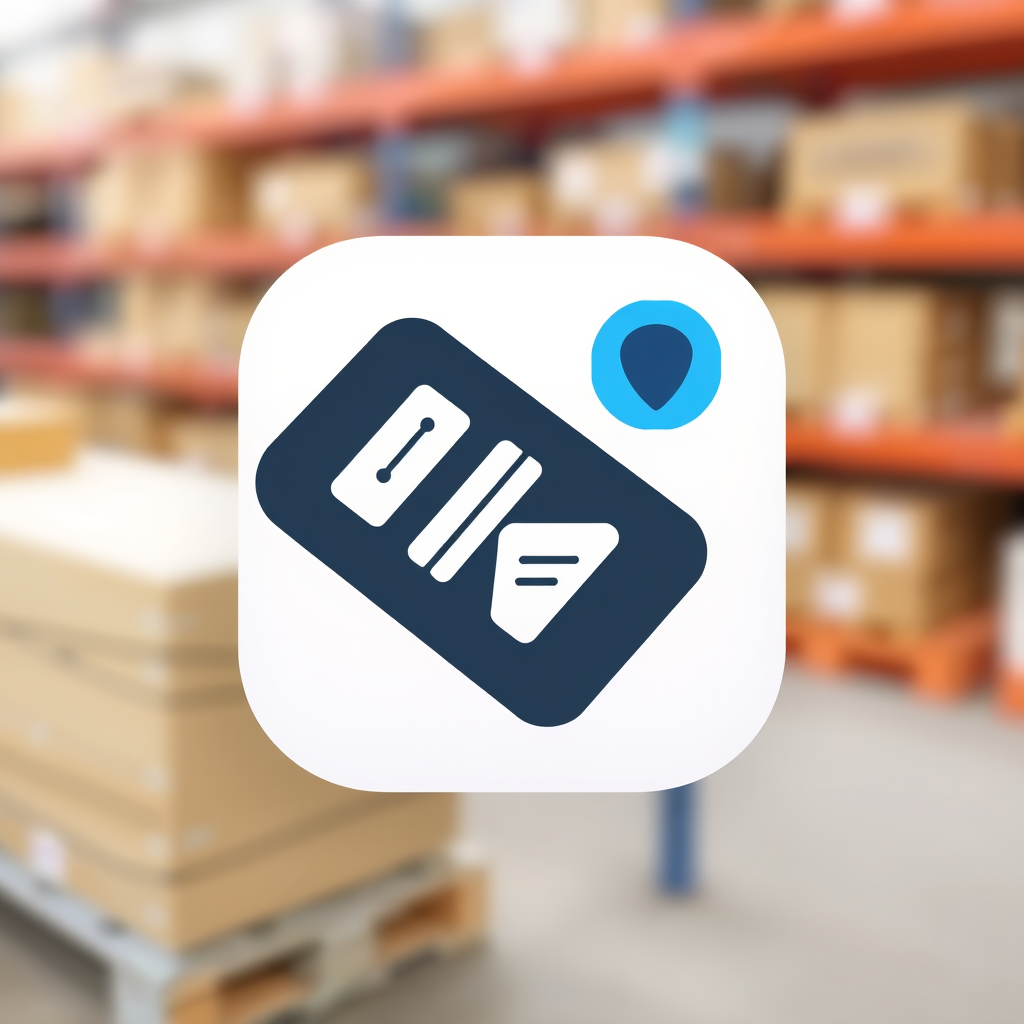 AI Design for an app icon for ios for an inventory app which scaned value assets from asset accounting