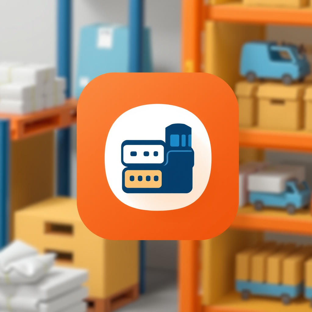 AI Design for an app icon for ios for an inventory app which scaned value assets from asset accounting