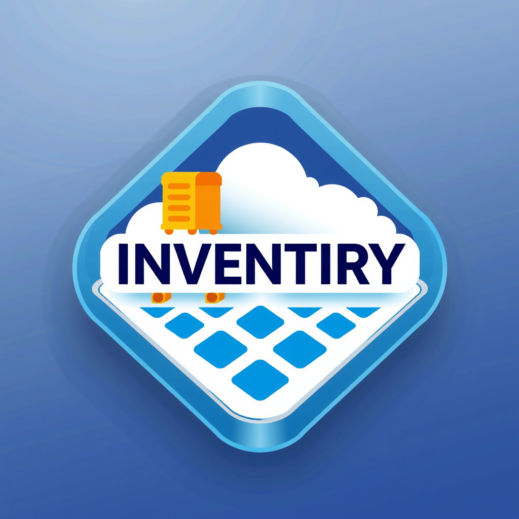 AI Design for an app icon for ios for an inventory app which server and industrial machines machines from asset accounting