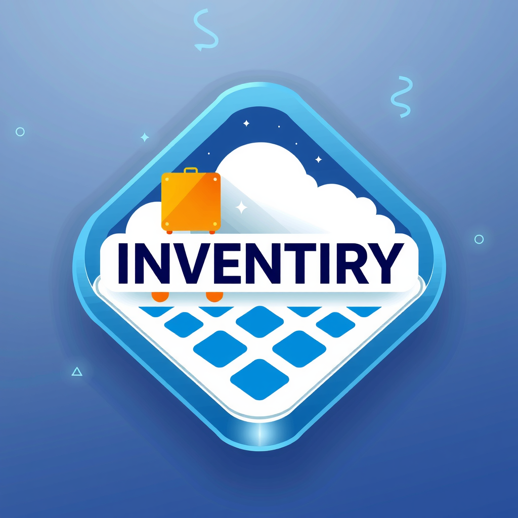 AI Design for an app icon for ios for an inventory app which server and industrial machines machines from asset accounting