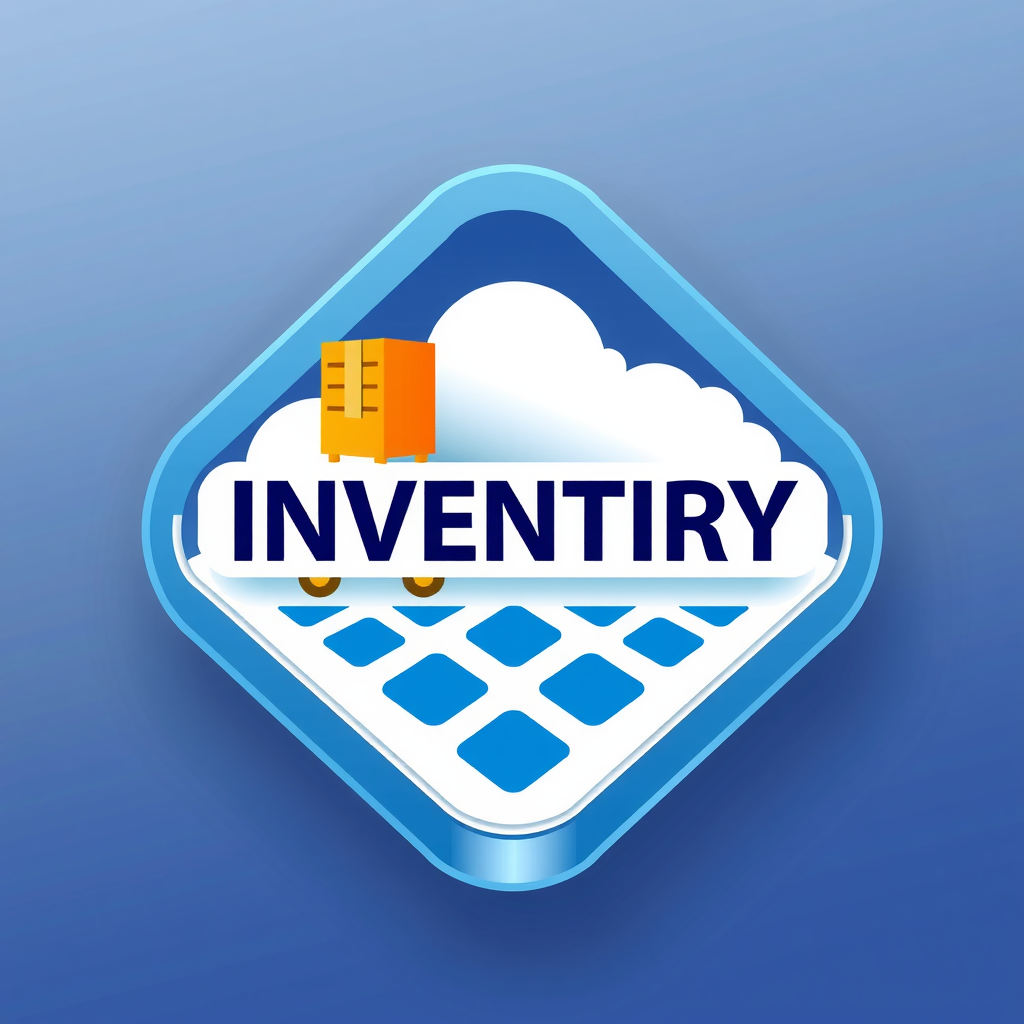AI Design for an app icon for ios for an inventory app which server and industrial machines machines from asset accounting