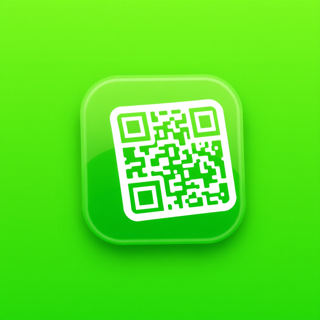 AI Design for an app icon for ios for an app which scaned fixed assets via qr code label