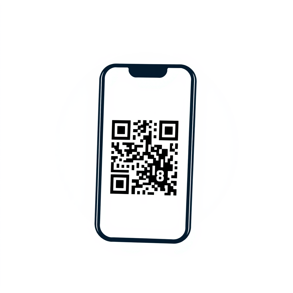 AI Design for icon for a inventory app with qr code