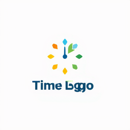 AI Design for "Design a modern and minimalist logo for an app focused on time management, productivity, and personal well-being. The design should combine elements of a clock or calendar to represent time management, with subtle hints of growth or health, like a leaf or a graph.Use clean lines and geometric shapes for a professional and sleek look. Incorporate a collaborative aspect, such as interconnected shapes or nodes, to reflect teamwork. The color palette should include blue and green for calmness and growth, with accents of yellow or orange for energy and focus.Avoid overly complex details; aim for something scalable and easy to recognize on digital platforms. The logo should feel dynamic and innovative while being friendly and approachable