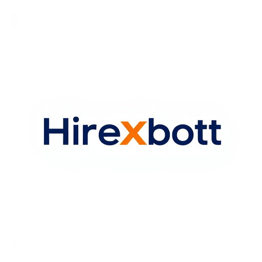 AI Design for Hirexbot,- I need a professional logo with no image write the word in style