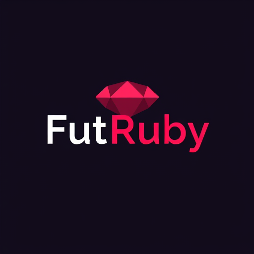 AI Design for FutRuby brand name, contain Ruby vector on logo