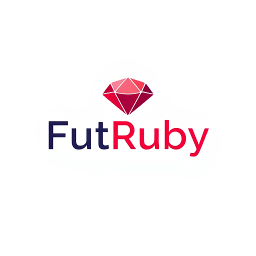 AI Design for FutRuby brand name, contain Ruby vector on logo