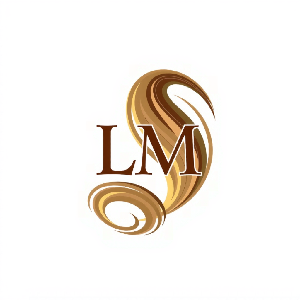 AI Design for Hair Extensiones whit LM as initials