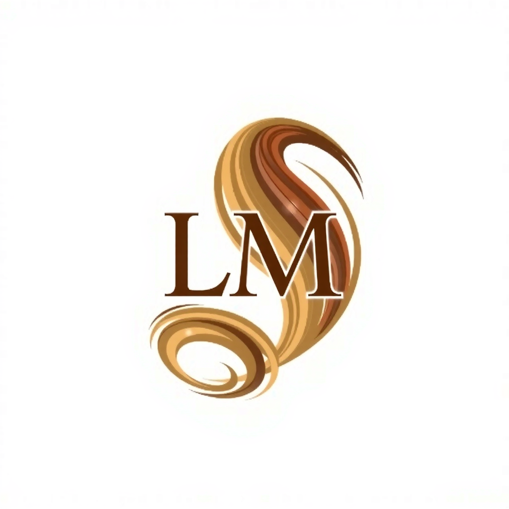 AI Design for Hair Extensiones whit LM as initials