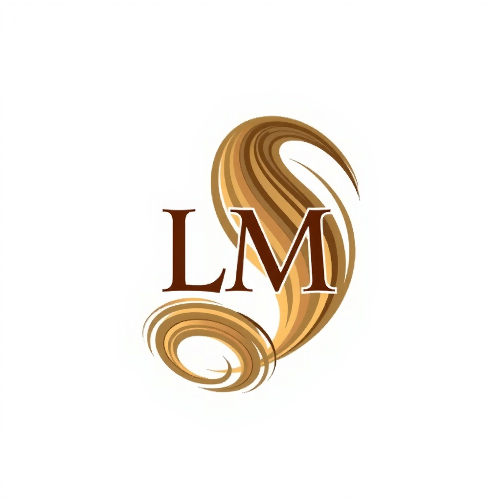 AI Design for Hair Extensiones whit LM as initials