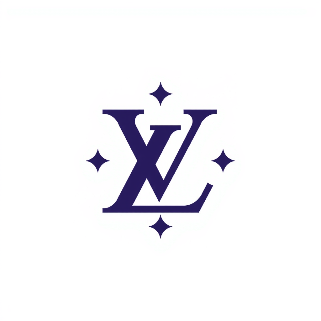 AI Design for create an initial of EM like the LV logo