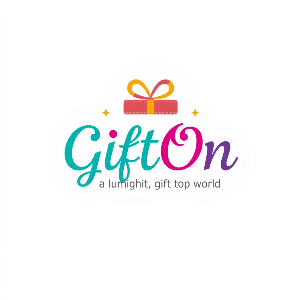 AI Design for A joyful logo for a Gift Shop named 'GiftOn'.