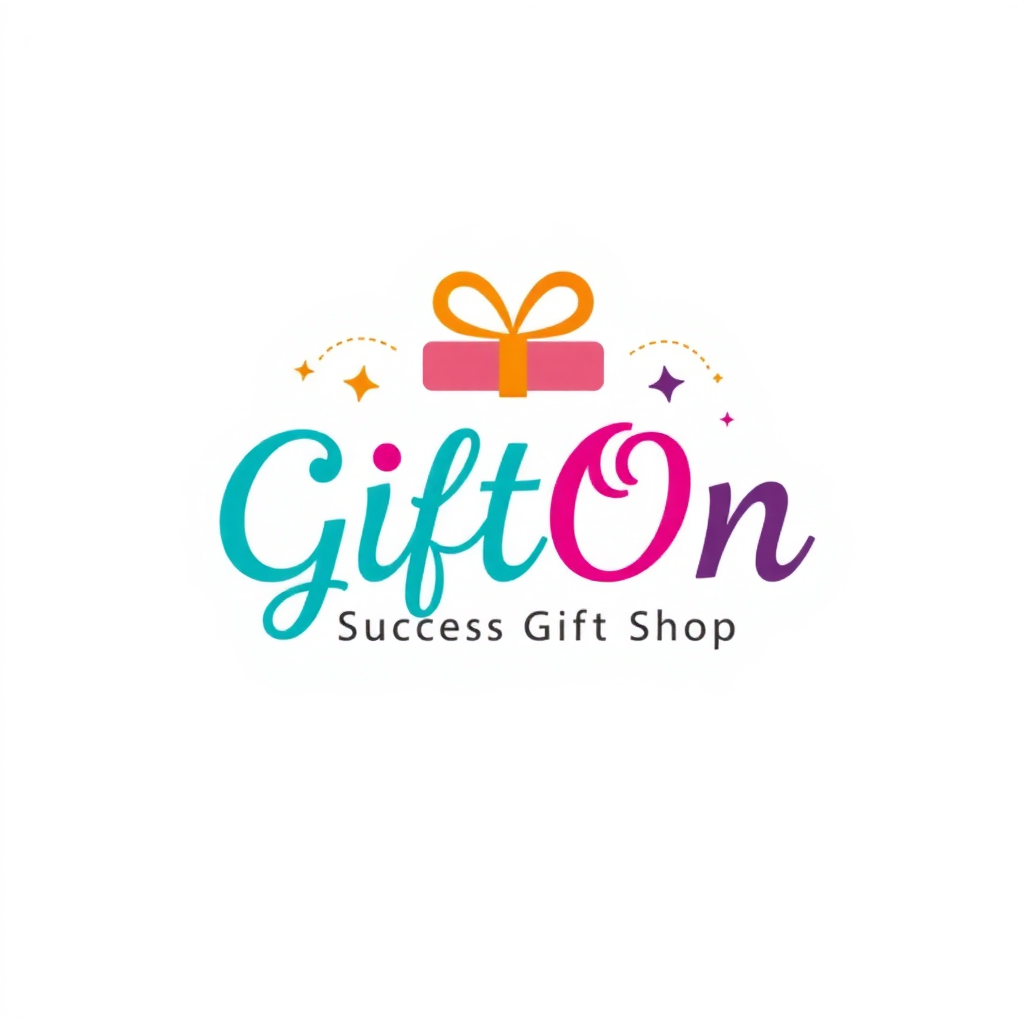 AI Design for A joyful logo for a Gift Shop named 'GiftOn'.
