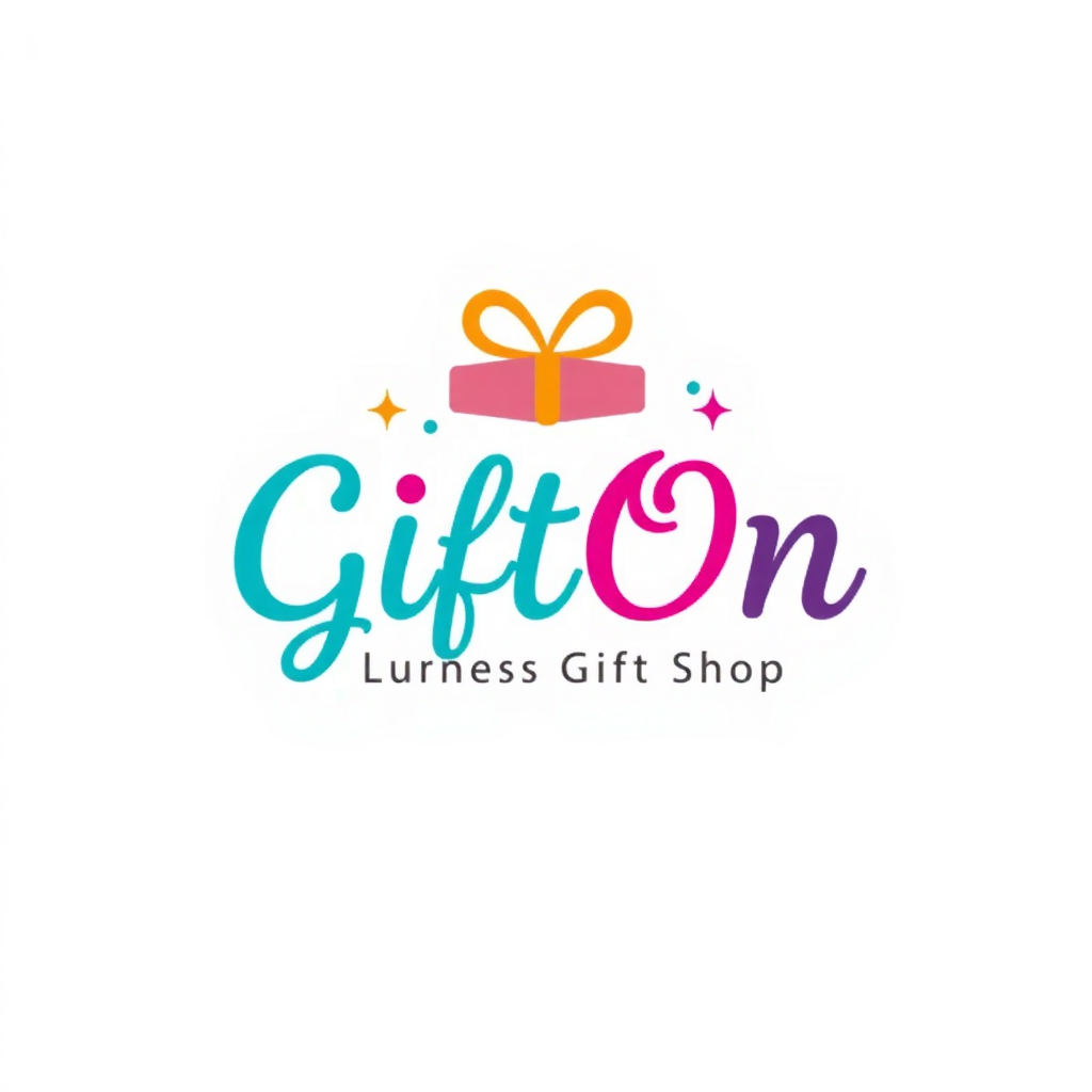 AI Design for A joyful logo for a Gift Shop named 'GiftOn'.