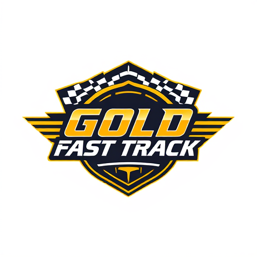 AI Design for race design with word : "gold Fast Track"