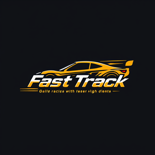 AI Design for race car design with word : "gold Fast Track"
