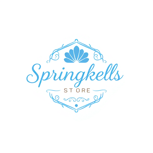 AI Design for Springkels Store dengan konsep Elegant Soft Cute Blue