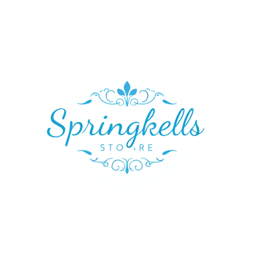 AI Design for Springkels Store dengan konsep Elegant Soft Cute Blue