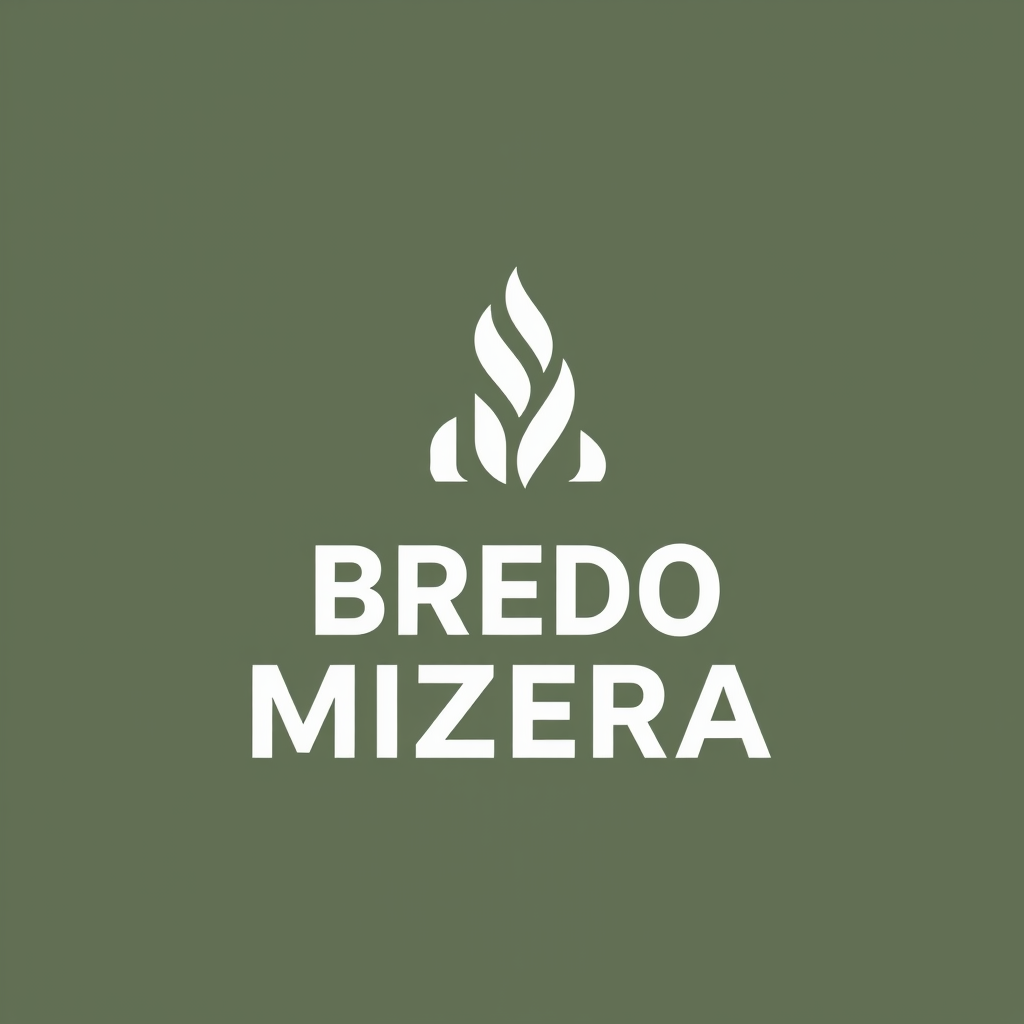 AI Design for modern minimal monochramatic logo for BREDO MIZERA
