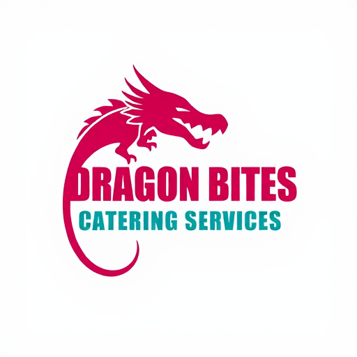 AI Design for DRAGON BITES CATERING SERVICES colorful logo