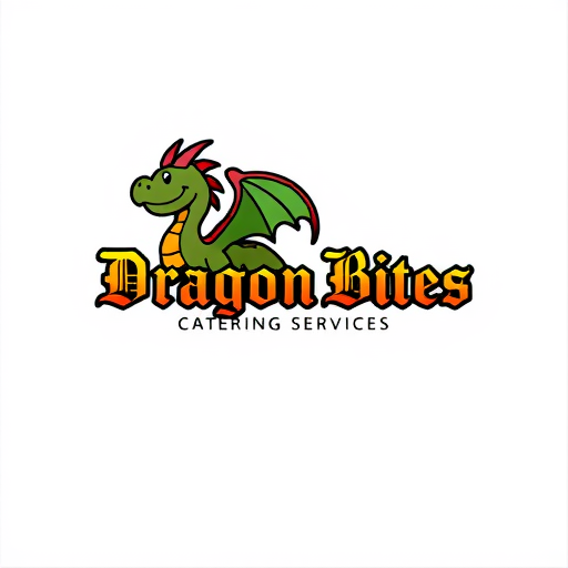 AI Design for DRAGON BITES CATERING SERVICES colorful logo