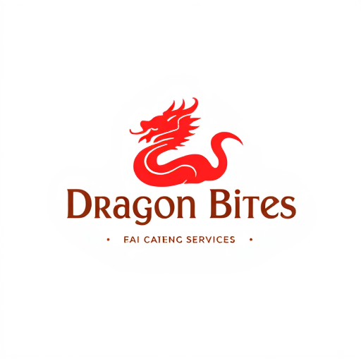 AI Design for Dragon Bites For catering services Logo