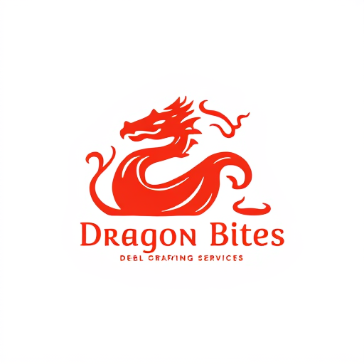 AI Design for Dragon Bites For catering services Logo