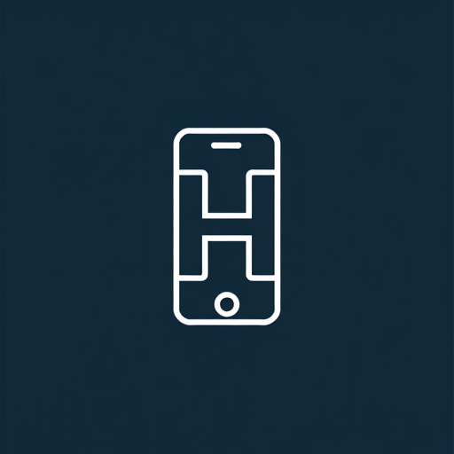 AI Design for The phone's outline forms the shape of the letter "H."