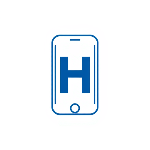 AI Design for The phone's outline forms the shape of the letter "H."