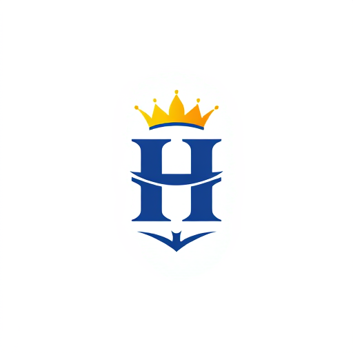 AI Design for h logo with crown