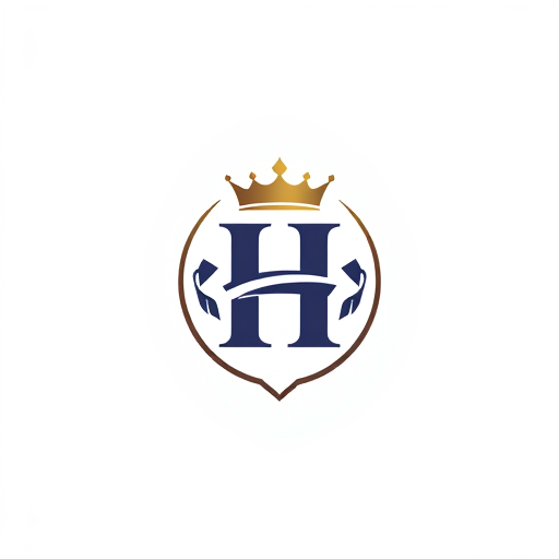 AI Design for h logo with crown