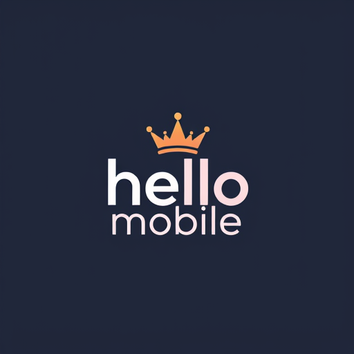 AI Design for hello mobile logo with crown