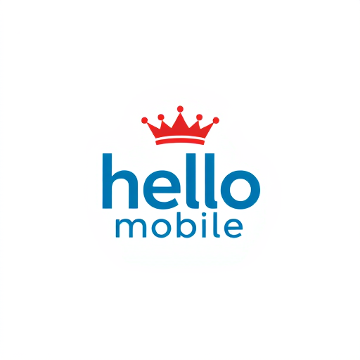 AI Design for hello mobile logo with crown