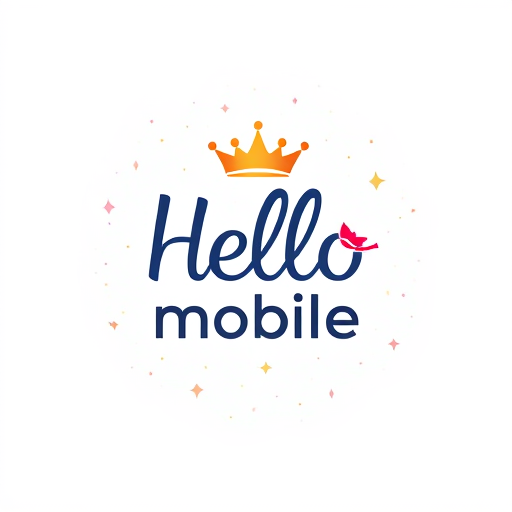 AI Design for hello mobile logo with crown