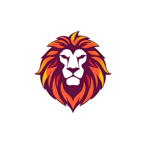 AI Design for hello mobile logo with lion hair to