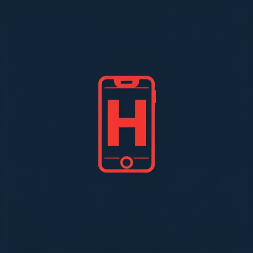 AI Design for The letter "H" is placed inside the of a phone