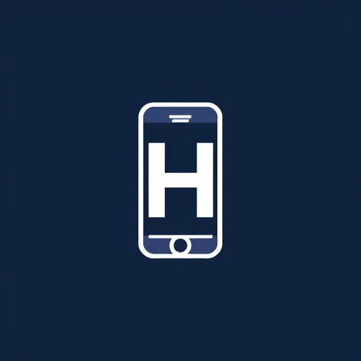 AI Design for The letter "H" is placed inside the of a phone