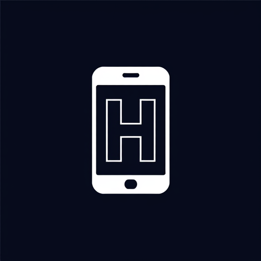 AI Design for The letter "H" is placed inside the of a phone