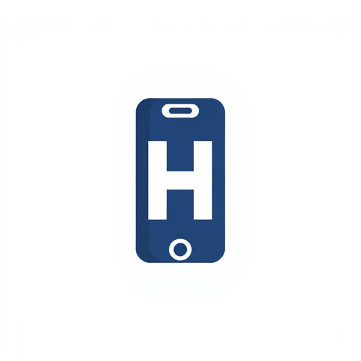 AI Design for The letter "H" is placed inside the of a phone