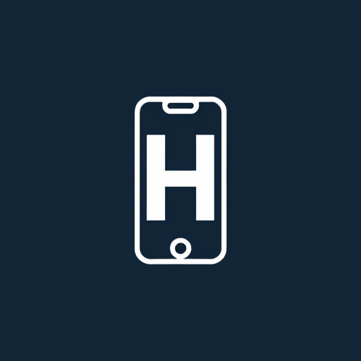 AI Design for The letter "H" is placed inside the of a phone