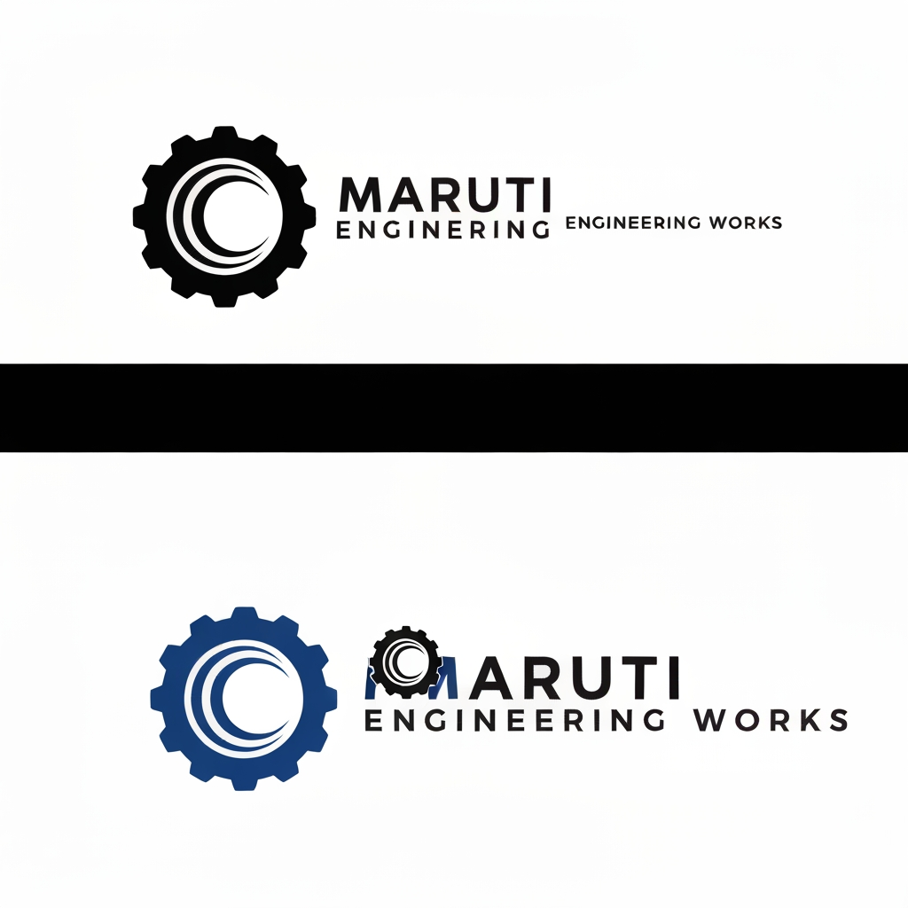 AI Design for need logo designs for maruthi engineering works... with minimal design