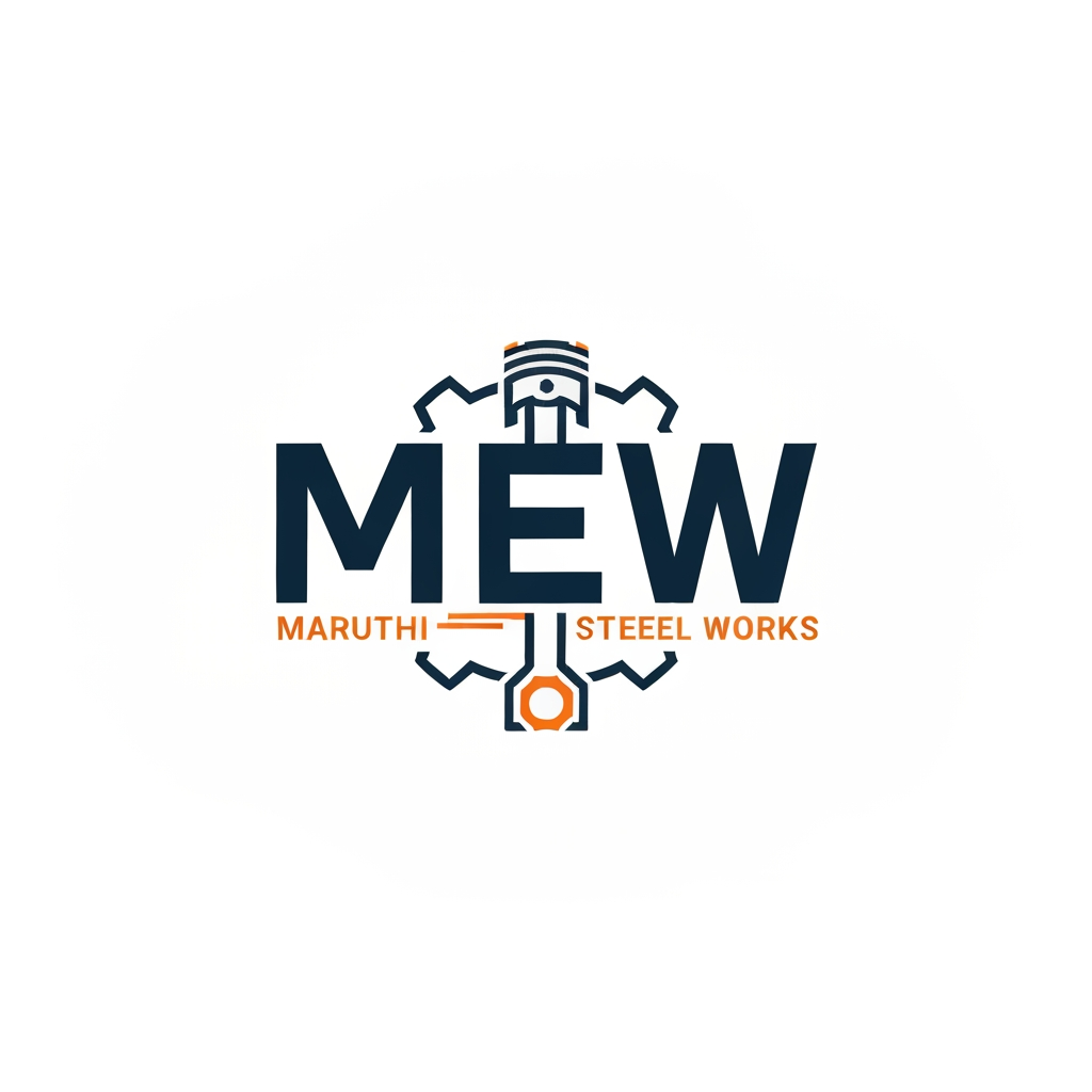 AI Design for Create a modern monogram logo using the letters "MEW" for Maruthi Engineering Works.
Integrate the letters naturally into an industrial gear and hydraulic piston design. Include subtle references to crane lifting mechanisms and precision-machined components using negative space.
Minimal vector logo, thick clean lines, premium engineering brand identity.
Colors:
Navy Blue
Steel Grey
Safety Orange accent
Corporate, industrial, professional, memorable, symmetrical, highly scalable.
