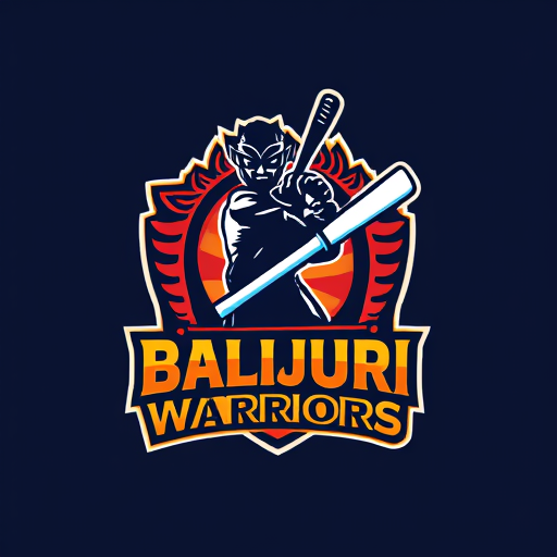 AI Design for A logo for the game of cricket named 'Balijuri Warriors'