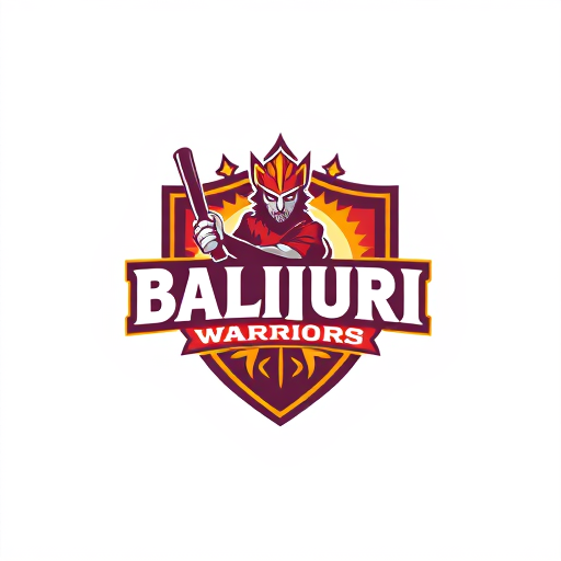 AI Design for A logo for the game of cricket named 'Balijuri Warriors'