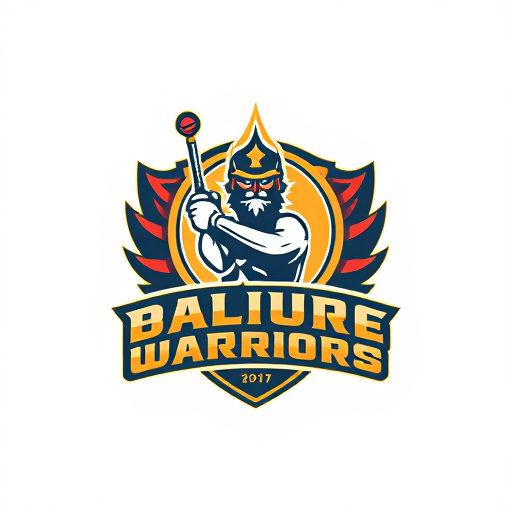 AI Design for A logo for the game of cricket named 'Balijuri Warriors'