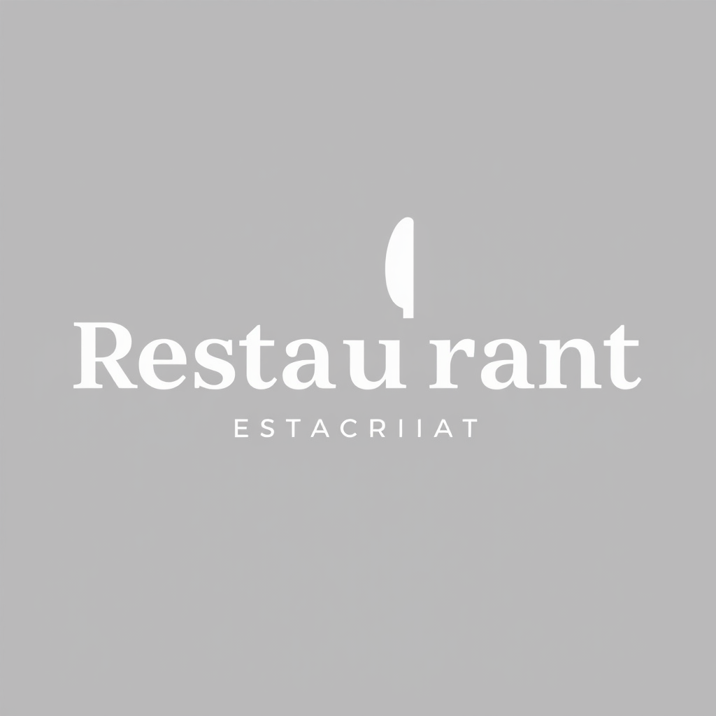 AI Design for I'm in need of a logo for my modern restaurant. The design should be minimalist and monochrome, with the restaurant's name incorporated into the design. I'm looking for a clean and simple aesthetic that conveys a contemporary feel. Key Requirements: - Expertise in minimalist design - Strong understanding of monochrome color schemes - Ability to creatively integrate text into design