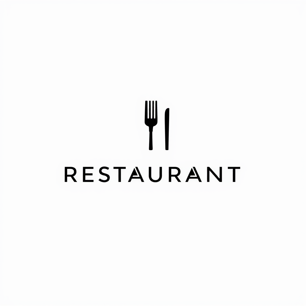 AI Design for I'm in need of a logo for my modern restaurant. The design should be minimalist and monochrome, with the restaurant's name incorporated into the design. I'm looking for a clean and simple aesthetic that conveys a contemporary feel. Key Requirements: - Expertise in minimalist design - Strong understanding of monochrome color schemes - Ability to creatively integrate text into design