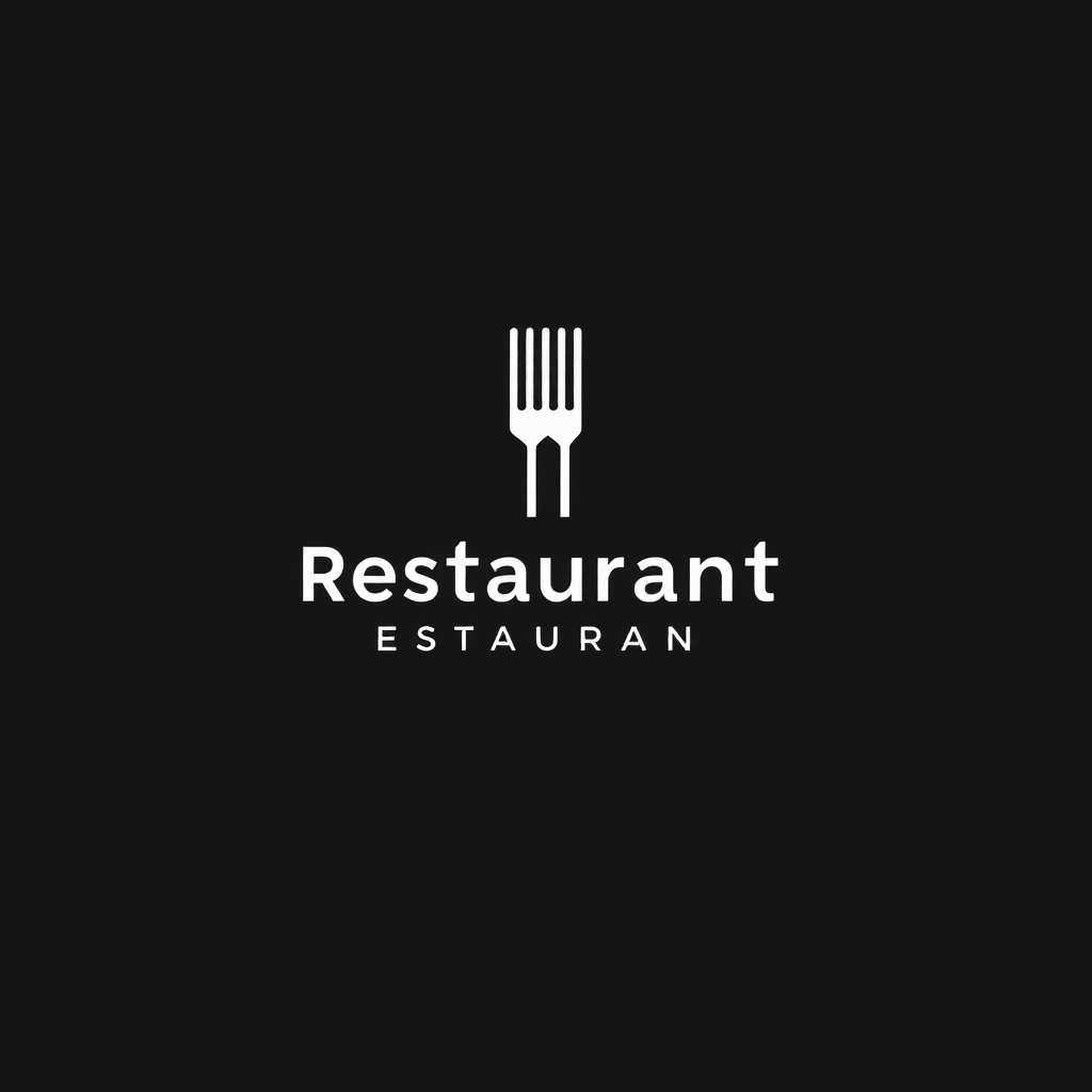 AI Design for I'm in need of a logo for my modern restaurant. The design should be minimalist and monochrome, with the restaurant's name incorporated into the design. I'm looking for a clean and simple aesthetic that conveys a contemporary feel. Key Requirements: - Expertise in minimalist design - Strong understanding of monochrome color schemes - Ability to creatively integrate text into design